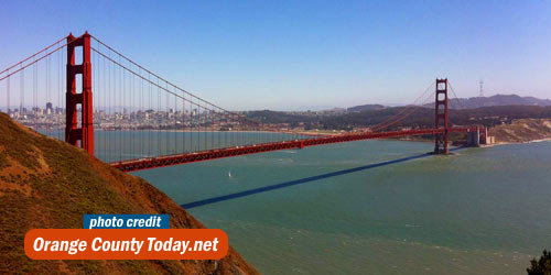 Golden Gate Bridge view from Marin Headlands