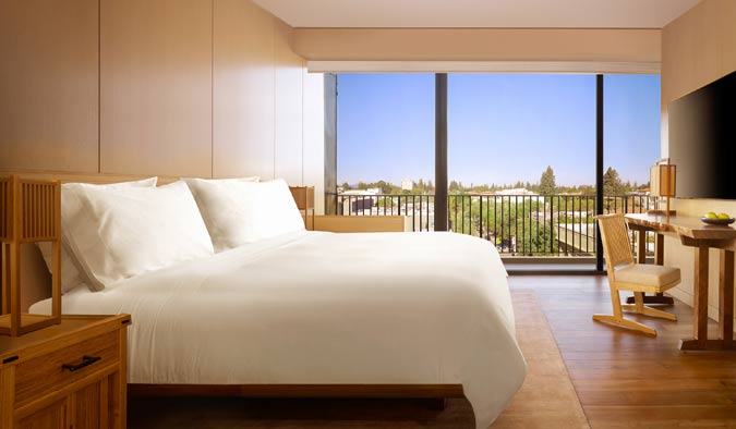 Ryokan Room with a view at the Nobu Hotel Palo Alto